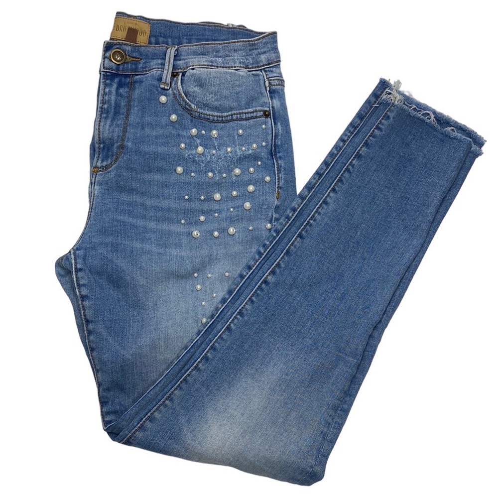 Driftwood Jackie Pearl Embellished Jeans Size 28
